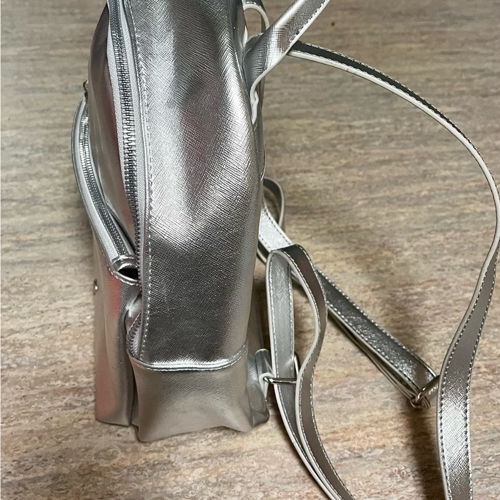 Dabney Lee Metallic Silver Mini Backpack - image 8